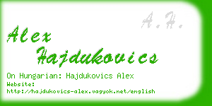 alex hajdukovics business card